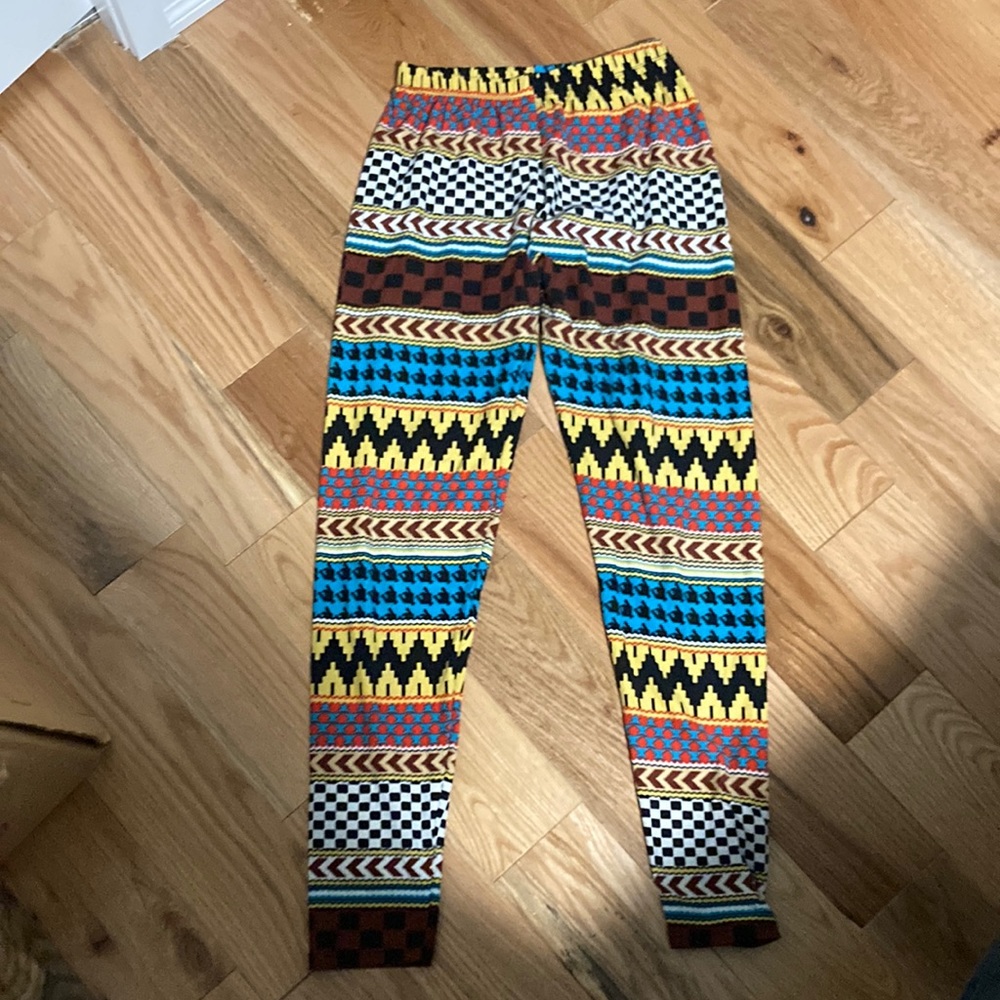 Silver muilti coloured leggings